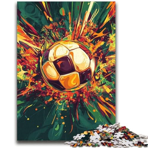 Fußball-Ölgemälde-Puzzle 2000 Teile für Teenager-Geschenke, Quizspiel, Wanddekoration, einzigartige Geburtstags (70x100cm) von AADSAZA