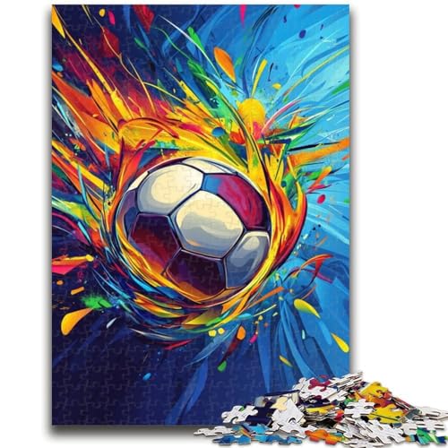 Fußball-Ölgemälde-Puzzles für Erwachsene und Teenager Entspannungsspiele ganze Familie (50x75cm) von AADSAZA