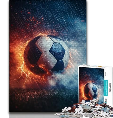 Fußball-Sport-Puzzles für Erwachsene und Teenager, Lernspielzeug, Familienspiele mit passendem Poster und Quizblatt (38x26cm) von AADSAZA