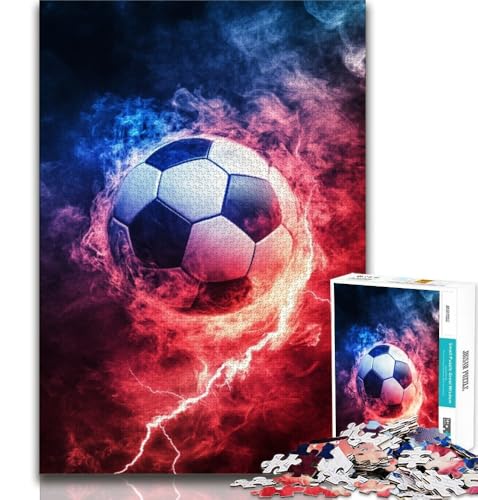 Fußball-Sport-Puzzles für Erwachsene und Teenager, Lernspielzeug, Familienspiele mit passendem Poster und Quizblatt (38x26cm) von AADSAZA
