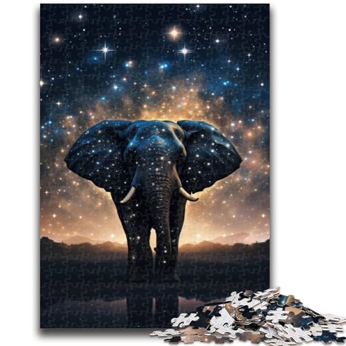 Galaxien-Elefanten-Puzzles für Teenager, 1000 Puzzles, Spielzeug, Lernspiele, Stressabbau, geeignet als Schreibtischdekoration (38x26cm) von AADSAZA