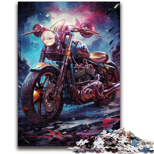 Galaxies Motorräder 1000-teiliges Puzzle für Erwachsene und Jugendliche, Spielzeug, Lernspiele, Stressabbau, Wunschliste mit Weihnachtsmann (38x26cm) von AADSAZA