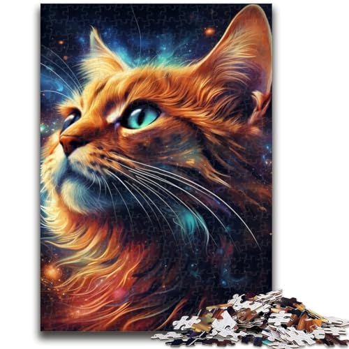Galaxy Cats 1000-teiliges Puzzle für Erwachsene und Jugendliche, Spielzeug, Lernspiele, Stressabbau, Wunschliste mit Weihnachtsmann (50x75cm) von AADSAZA
