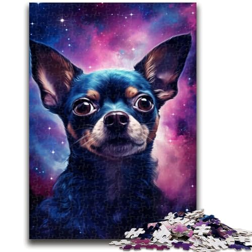 Galaxy Chihuahua 1000-teiliges Puzzle für Erwachsene und Jugendliche, Spielzeug, Lernspiele, stressabbauende Wanddekoration (38x26cm) von AADSAZA