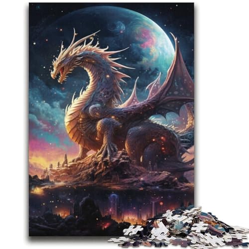 Galaxy Dragon 2000-teiliges Puzzle für Erwachsene und Jugendliche, Spielzeug, Lernspiele, stressabbauende Wanddekoration (70x100cm) von AADSAZA
