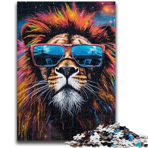 Galaxy Lion Puzzle für Erwachsene, 1000 Teile, hilft dem Gehirn, süchtig machendes Spielzeug zu trainieren, um Geduld bei der Eltern-Kind-Interaktion zu fördern (50x75cm) von AADSAZA