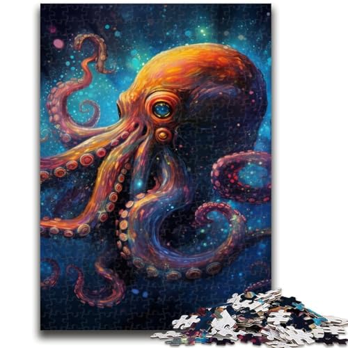 Galaxy Octopus 1000-teiliges Puzzle für Erwachsene, Stressabbau, schwierige Herausforderung, gutes Geschenk für die ganze Familie (50x75cm) von AADSAZA