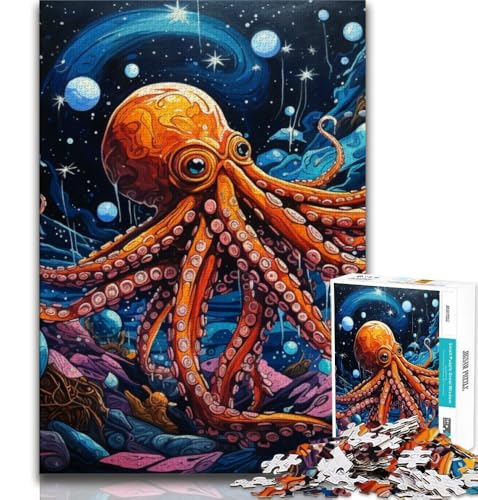 Galaxy Octopus 1000-teiliges Puzzle für Teenager, dekomprimierendes intellektuelles Lernspielzeug, tolle Geschenke und Spielzeuge (38x26cm) von AADSAZA