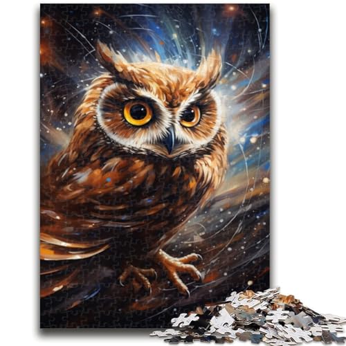Galaxy Owl 1000-teiliges Puzzle für Erwachsene und Jugendliche, Spielzeug, Lernspiele, stressabbauende Wanddekoration (38x26cm) von AADSAZA