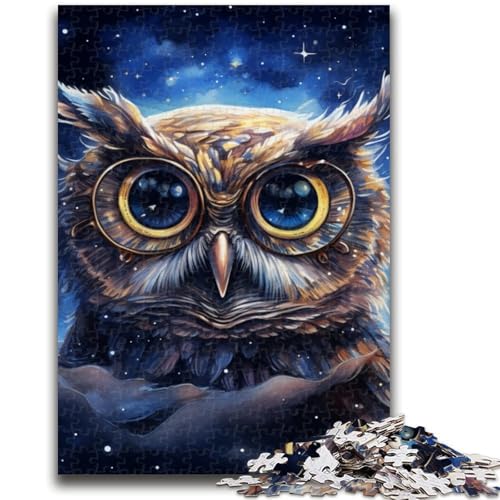 Galaxy Owl 1000-teiliges Puzzle für Erwachsene und Jugendliche, Spielzeug, Lernspiele, stressabbauende Wanddekoration (38x26cm) von AADSAZA