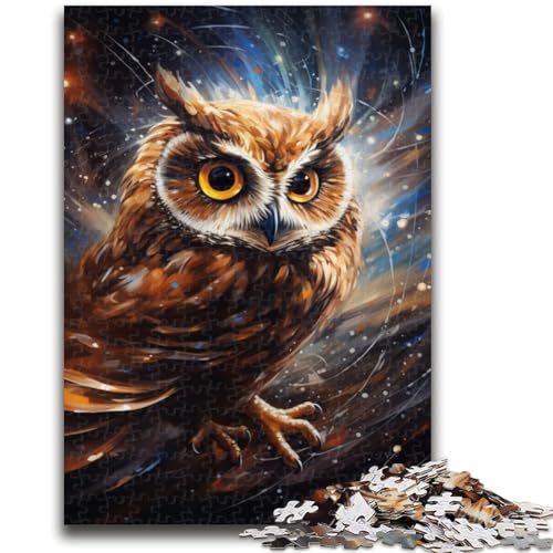 Galaxy Owl 1000-teiliges Puzzle für Erwachsene und Jugendliche, anspruchsvolles Spiel und Familienspiel, ganze Familie (50x75cm) von AADSAZA
