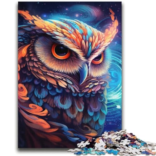 Galaxy Owl Puzzle 2000 Teile für Teenager, anspruchsvolles Spiel und Familienspiel, Wanddekoration, einzigartige Geburtstags (70x100cm) von AADSAZA
