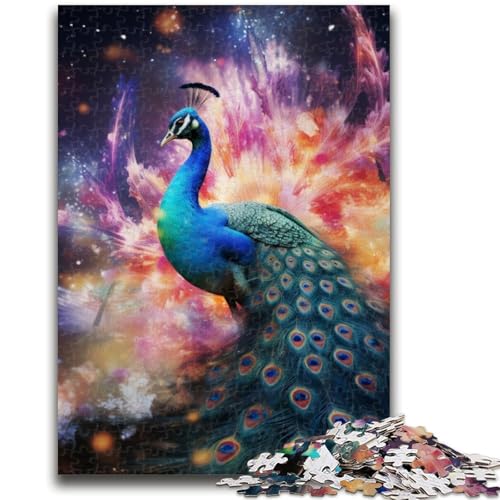 Galaxy Peacock Puzzles für Teenager, 1000 Teile Puzzle, lustige Spiele, jedes Teil ist einzigartig – anspruchsvolles Familienspiel (38x26cm) von AADSAZA