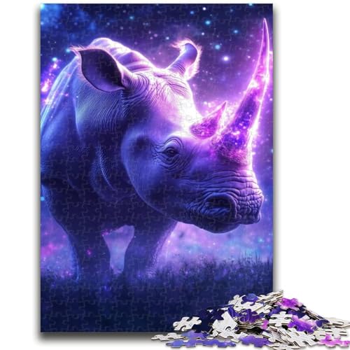 Galaxy Rhino 1000-teiliges Puzzle für Erwachsene und Jugendliche, Spielzeug, Lernspiele, Stressabbau, Wunschliste mit Weihnachtsmann (38x26cm) von AADSAZA