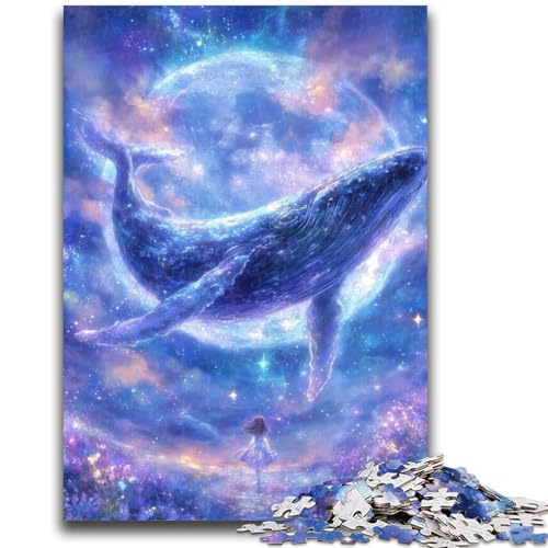 Galaxy Whale 1000-teiliges Puzzle für Teenager, Geschenke, entspannendes intellektuelles Lernspielzeug, Wichtelgeschenke (38x26cm) von AADSAZA