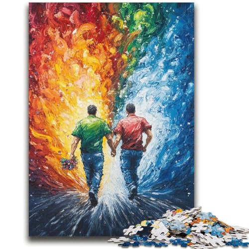 Gay-Ölgemälde-Puzzle, 2000 Teile, für Teenager, anspruchsvolles Spiel und Familienspiel, Wanddekoration, einzigartige Geburtstags (70x100cm) von AADSAZA