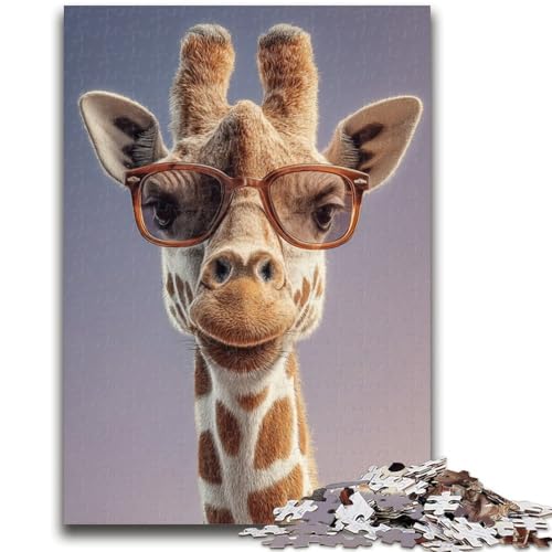 Giraffe 1000-teiliges Puzzle für Erwachsene und Jugendliche, dekomprimierendes intellektuelles Lernspielzeug, perfekte Dekoration (50x75cm) von AADSAZA