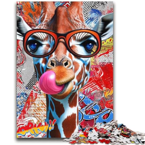 Giraffen-Graffiti-Puzzle für Erwachsene, 2000-teiliges Puzzle, Denkspiel, Wanddekoration, einzigartige Geburtstags (70x100cm) von AADSAZA