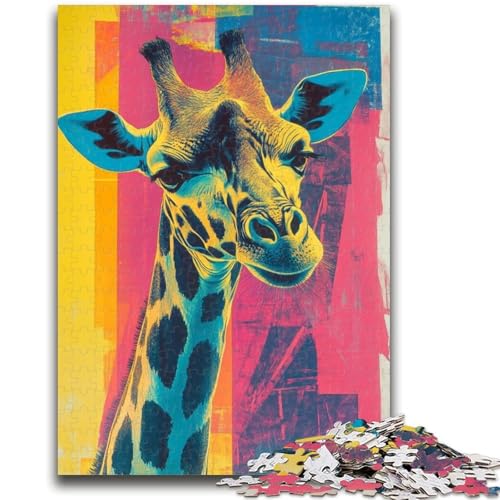 Giraffen-Kunstpuzzles für Teenager, 1000 Teile, Spielspielzeug, jedes Teil ist einzigartig – anspruchsvolles Familienspiel (38x26cm) von AADSAZA