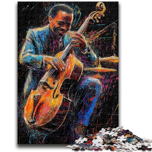 Gitarrenspiel-Puzzle für Teenager, 1000 Teile, dekomprimierendes intellektuelles Lernspielzeug, tolle Geschenke und Spielzeuge (50x75cm) von AADSAZA