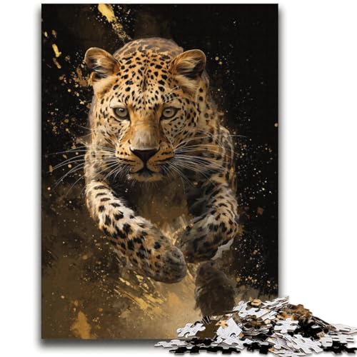 Goldener Leopard, 2000-teiliges Puzzle für Erwachsene und Jugendliche, Lernspielzeug, Familienspiele, einzigartige Geburtstags- und Geschenkideen (70x100cm) von AADSAZA