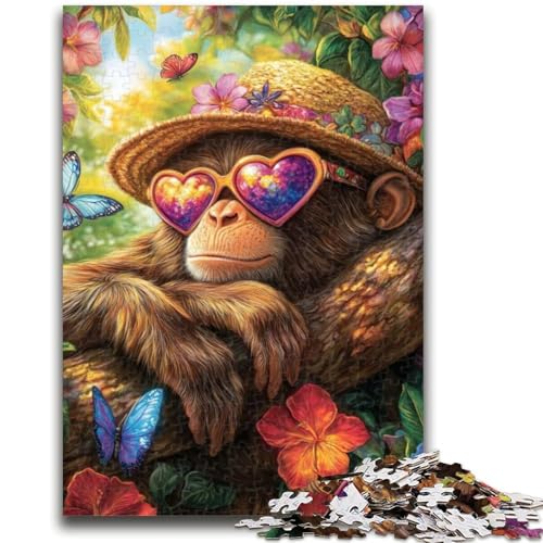 Gorillas im Urlaub, Puzzle für Erwachsene, 1000 Teile, hilft dem Gehirn, süchtig machendes Spielzeug zu trainieren, um Geduld und Eltern-Kind-Interaktion zu fördern (38x26cm) von AADSAZA