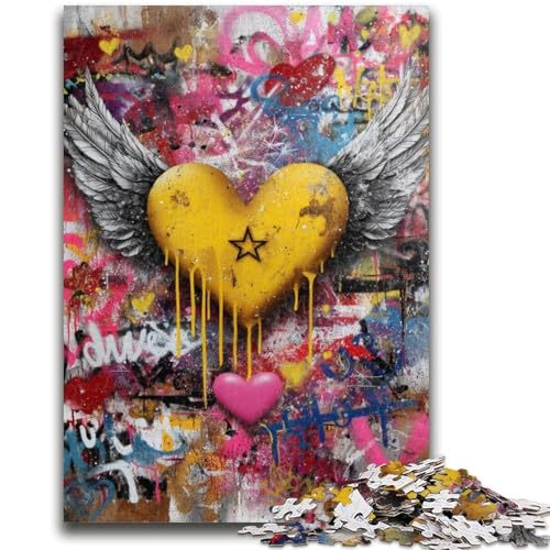 Graffiti-Kunst-Puzzles 1000 Teile für Teenager-Geschenke, Spielzeug, Lernspiele, Stressabbau, tolle Geschenke und Spielzeuge (50x75cm) von AADSAZA