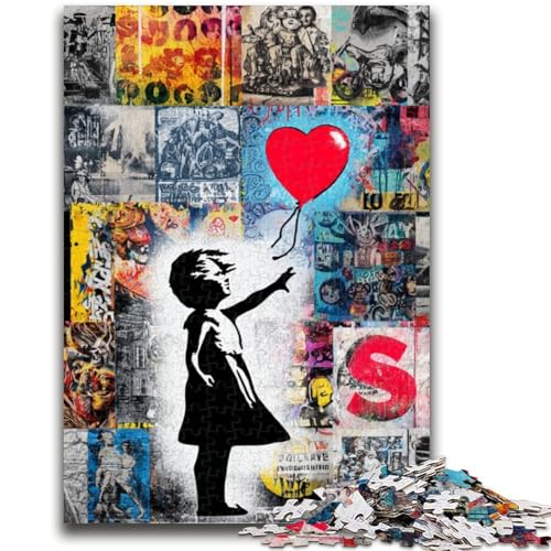 Graffiti-Mädchen-Puzzle 1000 Teile für Teenager-Geschenke, Quizspiel, Wanddekoration, einzigartige Geburtstags (38x26cm) von AADSAZA