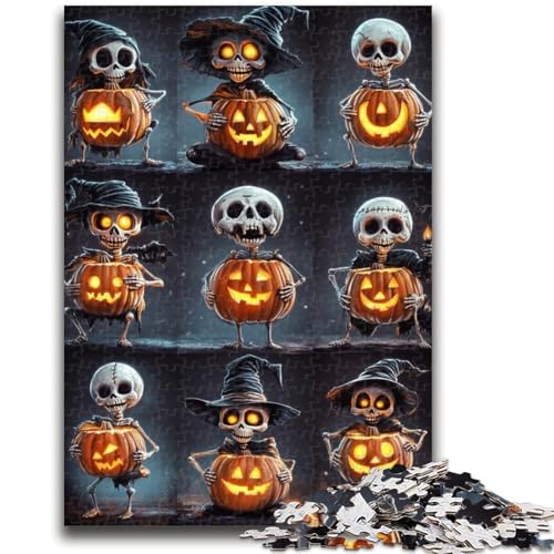 Halloween-Collage-Puzzle für Erwachsene, 1000 Teile, Stressabbau, schwierige Herausforderung, geeignet als Schreibtischdekoration (50x75cm) von AADSAZA