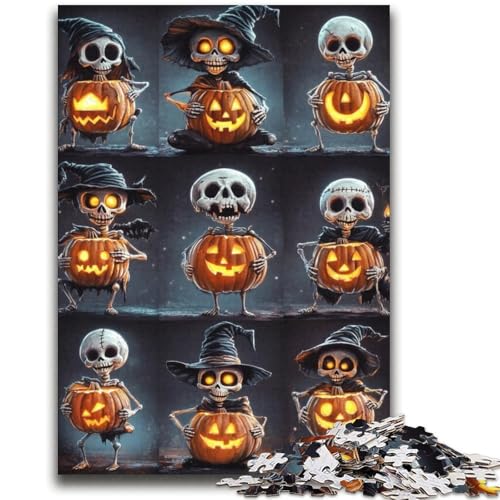 Halloween-Collage-Puzzles für Erwachsene und Teenager, Puzzle, Spielzeug, Lernspiele, Stressabbau, Wunschliste mit Weihnachtsmann (70x100cm) von AADSAZA