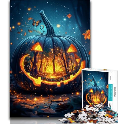 Halloween-Kürbis-Puzzle, 1000 Teile, für Teenager, Familienspiel, Stressabbau, schwierige Herausforderung, Geschenke für Freunde und Familie (75x50cm) von AADSAZA