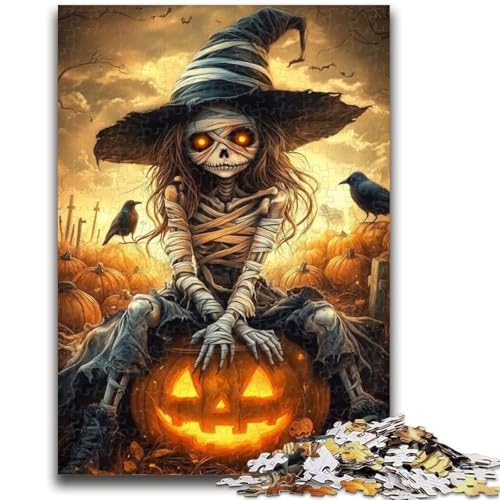 Halloween-Mädchenskelett, 1000 Teile Puzzle für Erwachsene und Jugendliche, Stressabbau, schwierige Herausforderung, gutes Geschenk für die ganze Familie (50x75cm) von AADSAZA