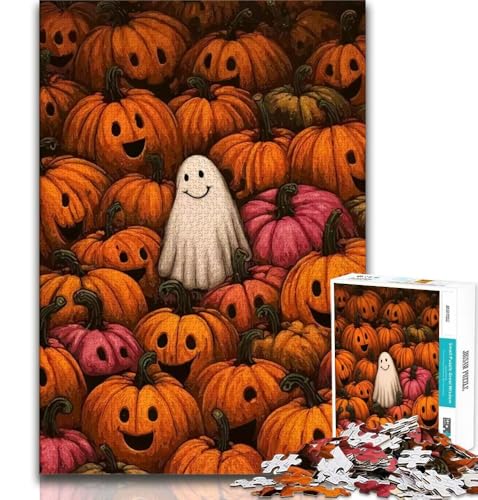 Halloween-Puzzle „Kürbisseele“ 1000 Teile für Teenager, Lernspiel, Herausforderungsspielzeug, ganze Familie (38x26cm) von AADSAZA