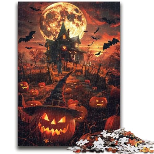Halloween-Schloss, 1000-teiliges Puzzle für Jugendliche und Erwachsene, Spielzeug, Lernspiele, Stressabbau, Wunschliste mit Weihnachtsmann (50x75cm) von AADSAZA