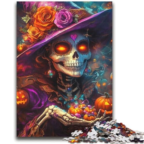 Halloween-Skelett, 2000-teiliges Puzzle für Erwachsene und Jugendliche, anspruchsvolles Spielgeschenk, ganze Familie (70x100cm) von AADSAZA