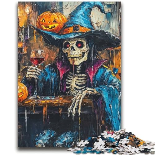 Halloween-Skelett-Puzzle für Teenager, 2000 Teile, Staycation, Zeit totschlagen, jedes Teil ist einzigartig – anspruchsvolles Familienspiel (70x100cm) von AADSAZA