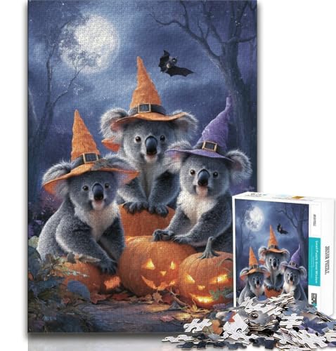 Halloween-Tier-Puzzle für Teenager, 1000 Teile, Lernspiele, Heimdekoration, Künstlersammlung, Bildende Kunst (38x26cm) von AADSAZA