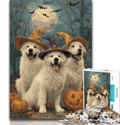 Halloween-Tiere, 1000-teiliges Puzzle für Erwachsene, anspruchsvolle Familienaktivitätsspiele, DIY-Spielzeug für die Wanddekoration zu Hause, Geschenke (38x26cm) von AADSAZA