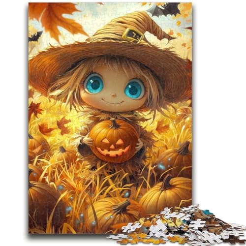 Halloween-Vogelscheuchen-Puzzle für Erwachsene, 1000 Teile, Staycation, Zeit totschlagen, jedes Teil ist einzigartig – anspruchsvolles Familienspiel (50x75cm) von AADSAZA