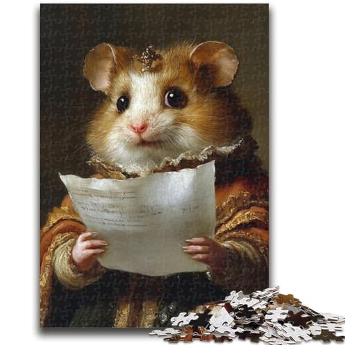 Hamster King Puzzles für Erwachsene und Teenager, Puzzle, Spielzeug, Lernspiele, Stressabbau, tolle Geschenke und Spielzeuge (38x26cm) von AADSAZA