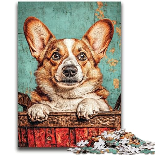 Happy Corgi Puzzles für Teenager, 1000 Teile Puzzle, lustige Spiele, jedes Teil ist einzigartig – anspruchsvolles Familienspiel (38x26cm) von AADSAZA