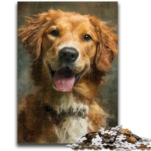 Happy Dog Puzzle 1000 Teile für Teenager, anspruchsvolles Spiel und Familienspiel, Wanddekoration, einzigartige Geburtstags (50x75cm) von AADSAZA