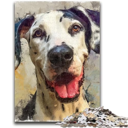 Happy Dog Puzzle für Teenager, 1000 Teile, anspruchsvolles Spiel und Familienspiel mit vollständig ineinandergreifenden, zufällig geformten Teilen (50x75cm) von AADSAZA