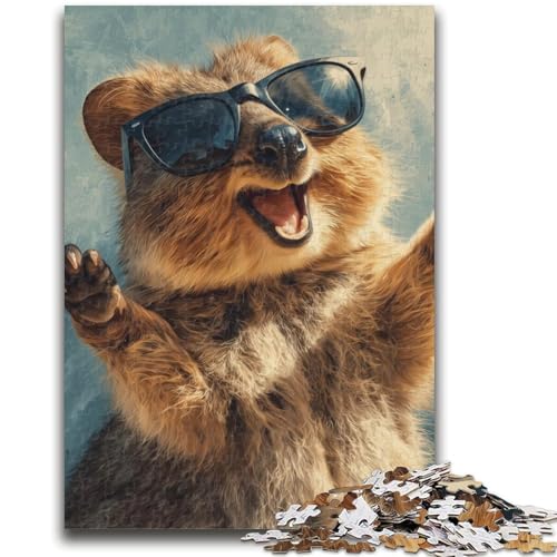 Happy Quokka Puzzle 1000 Teile für Teenager, Denkspiel, Wanddekoration, einzigartige Geburtstags (50x75cm) von AADSAZA