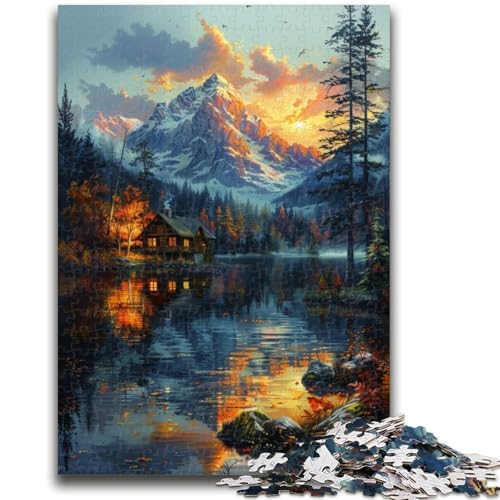 Herbst-Schneeberg-Puzzle für Erwachsene, 1000-teiliges Puzzle, Denkspiel, Wanddekoration, einzigartige Geburtstags (50x75cm) von AADSAZA