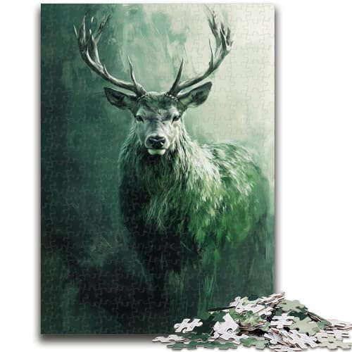 Hirsch-Puzzle 1000 Teile für Teenager-Geschenke, Quizspiel, Wanddekoration, einzigartige Geburtstags (38x26cm) von AADSAZA