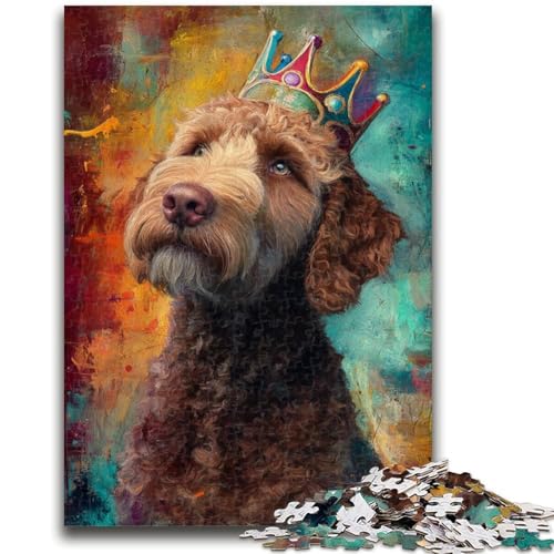 Hund trägt eine Krone, Puzzle für Erwachsene, 1000 Teile, anspruchsvolles Spiel und Familienspiel, ganze Familie (38x26cm) von AADSAZA