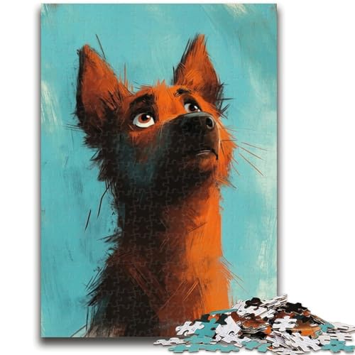 Hundepuzzle für Erwachsene und Jugendliche, anspruchsvolles Spiel und Familienspiel, ganze Familie (50x75cm) von AADSAZA