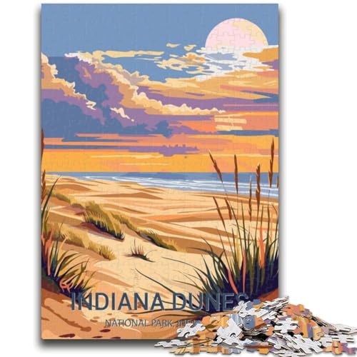 Indiana Dunes National Park Puzzle 1000 Teile für Erwachsene Geschenke, Familienspiel zum Stressabbau, schwierige Herausforderung, tolle Geschenke und Spielzeuge (50x75cm) von AADSAZA
