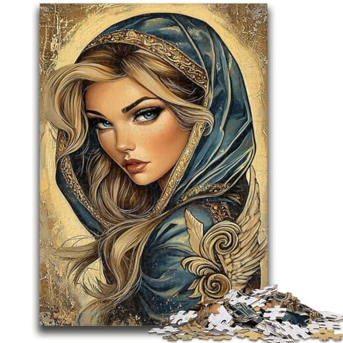Indische Prinzessinnen-Puzzle für Teenager, 1000 Teile, anspruchsvolles Spiel und Familienspiel mit vollständig ineinandergreifenden, zufällig geformten Teilen (38x26cm) von AADSAZA